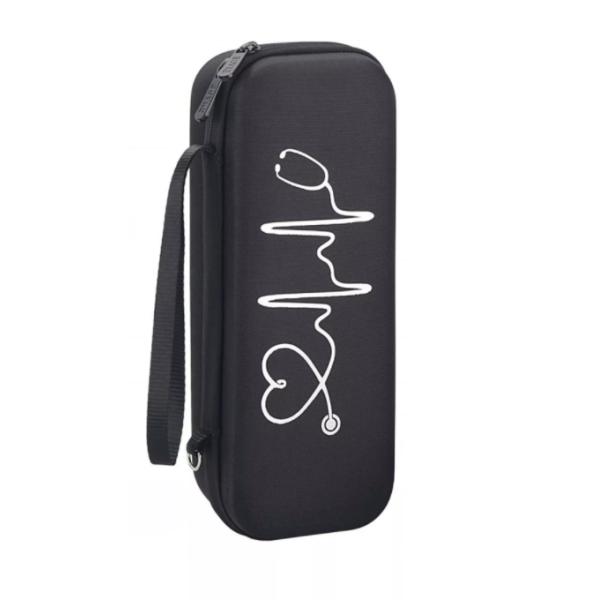 Portable Hard Stethoscope Case EVA PU Material Black Pink
