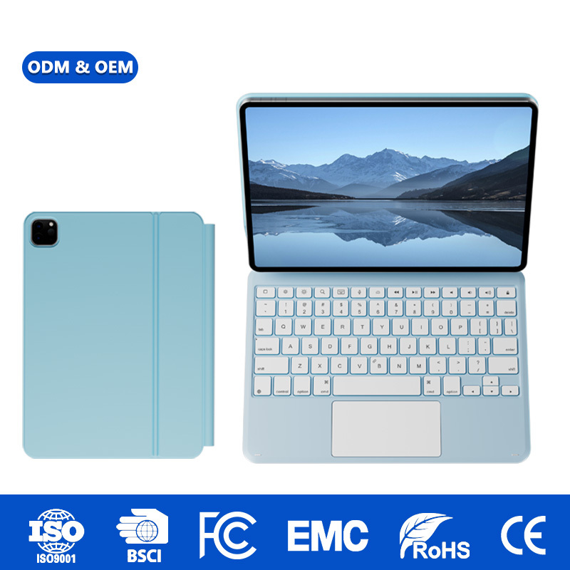 3-in-1 Aluminum Magic Keyboard Stand Case for iPad Air (2026)13 (M4), OEM/ODM with Full Glass Trackpad & Spill-Proof Design