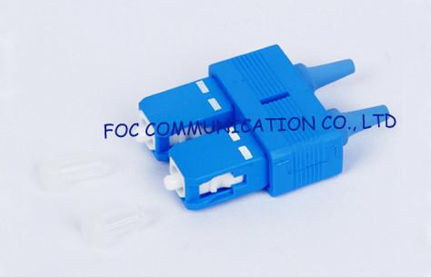 SC SM 9 / 125um 3.0mm duplex fiber optic connector For WAN And LAN