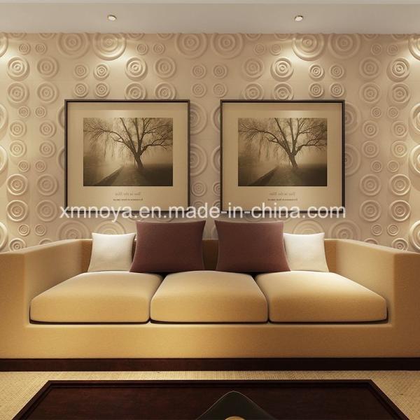 3D Board Design Acoustic Fireproof PVC Wall Panels for Building Material 500mmx500mm