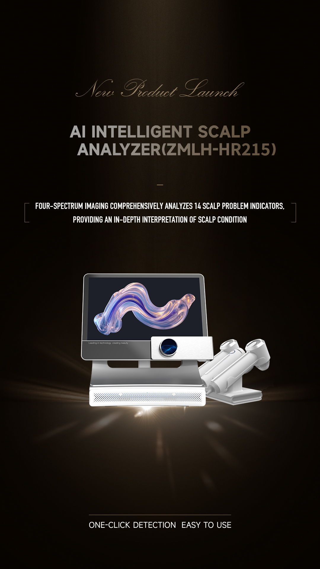 15.6 inches Screen Scalp Analyzer Hair Regrowth Ai Scalp Analysis Machine Mirror