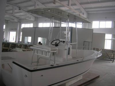 2.25m Width Fiberglass Hull Boat 700kgs Environment Concerned With Bimini Top