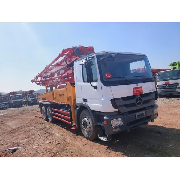 Rehabilitado SANY 37m bomba de hormigón instalado en la fábrica de chasis Mercedes-Benz stock para la venta