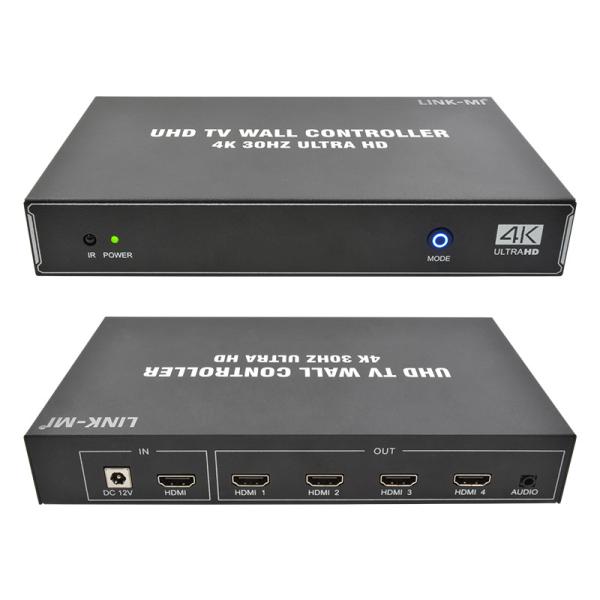 1X4 1X3 1X2 4K Video Wall Controller 30Hz 4 Channels HDMI TV Video Wall Processor 2x2