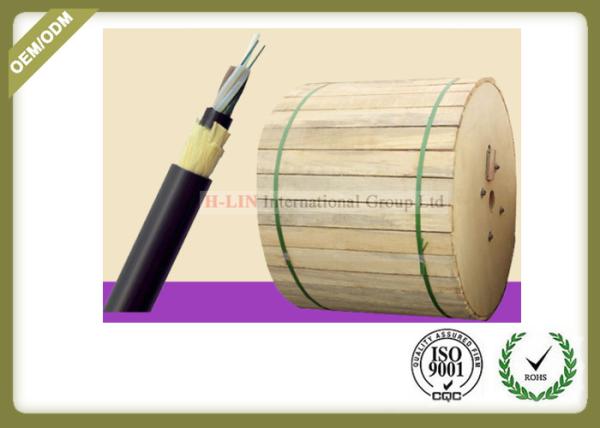 All dielectric 6 12 24 48 96 144C Outdoor Fiber Optic ADSS Cable SM Aerial Self Supporting For 100~200M Span with FRP
