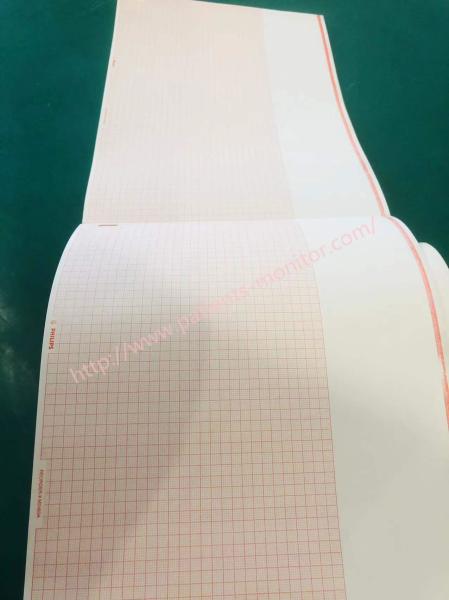 Caixa de papel térmica de gravação diagnóstica M2483A philip A4 8,5 de 8 almofadas * em 11 na grade vermelha para TC10 TC20 TC30 TC40 TC50