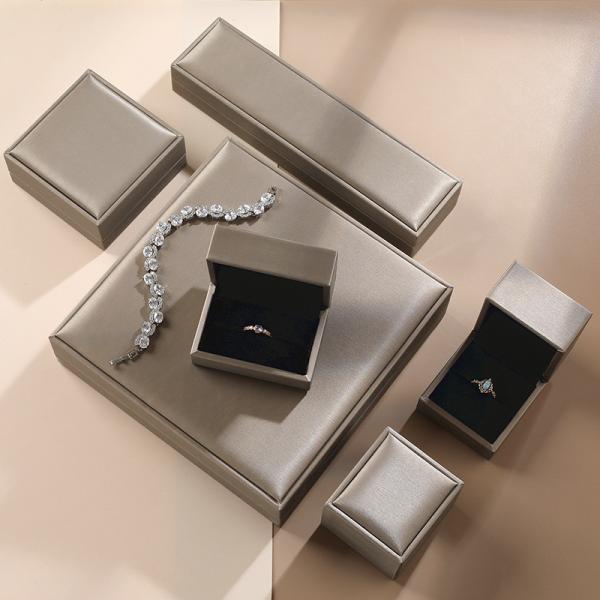 Luxury Pu Leather Gift Box Earring Bracelet Necklace Ring Packaging
