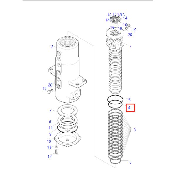 S8001001 O Кольцо KOMATSU Части DX140W DX180 DX190W DX225 DX255 DX300 DX300LL SOLAR