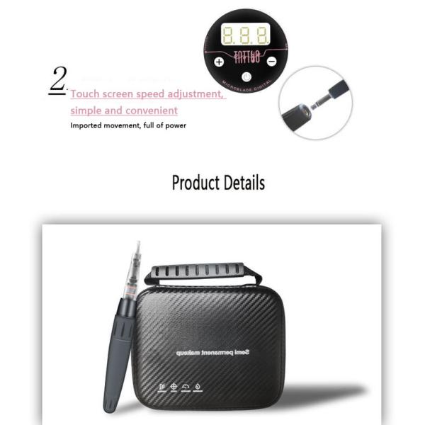 Манипуляция касания цифров набора татуировки оружия татуировки ручки машины макияжа Protable постоянная