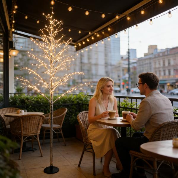 1.2m Tree-shaped LED Decorative Lights, 432 Warm White LEDs & 230 Clear Decorative Beads, 12V 9W, Eco-friendly Energy-saving, Suitable for Luxury Hotel/Home/Commercial Use, MOQ 500 Pcs