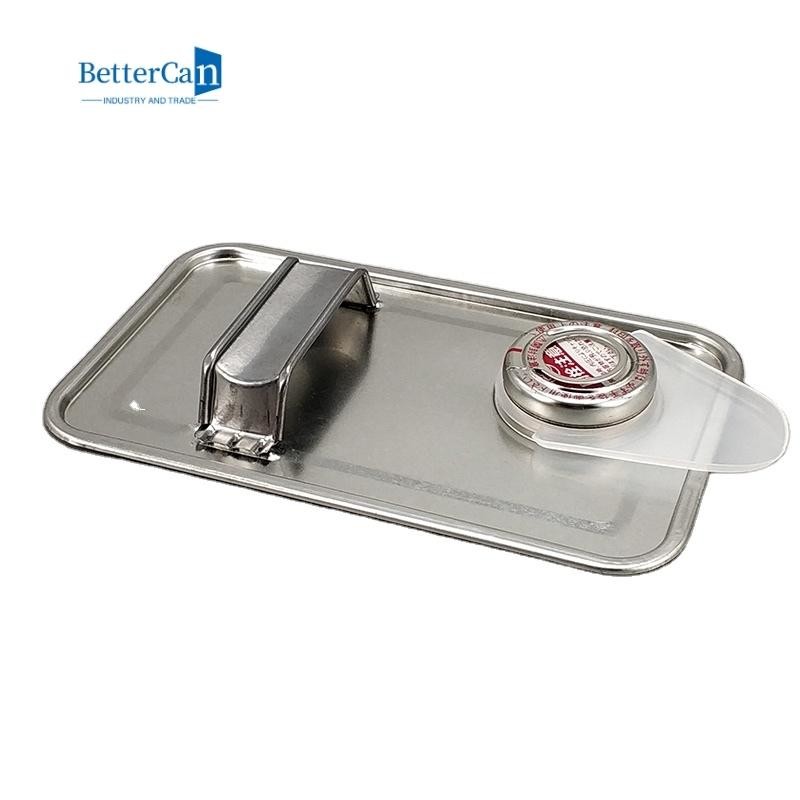 Квадратные аксессуары консервной банки краски Tinplate с ручкой/крышкой