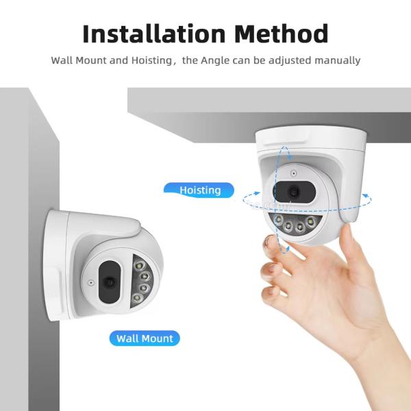 IP Night Vision Dome Network Camera with Audio 2K 4MP Indoor Security Cctv POE IP Dome Camera