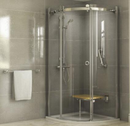 Fine Finish Aluminum Shower Door Frame , Metal Shower Frame Artical Design