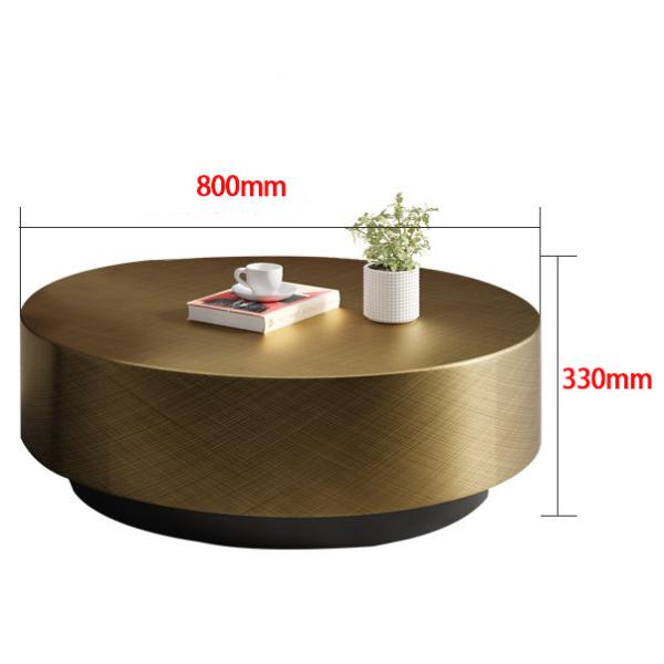 Кофейный стол из нержавеющей стали и мрамора