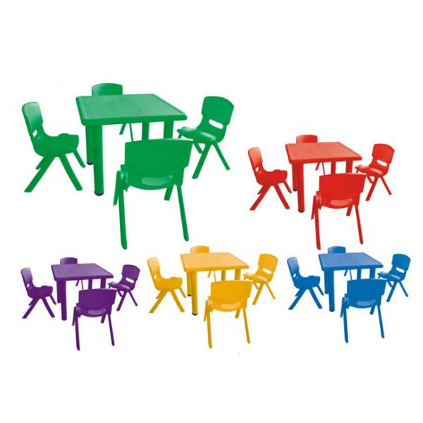 Imported Plastic Kindergarten Classroom Furniture Square Learning Table