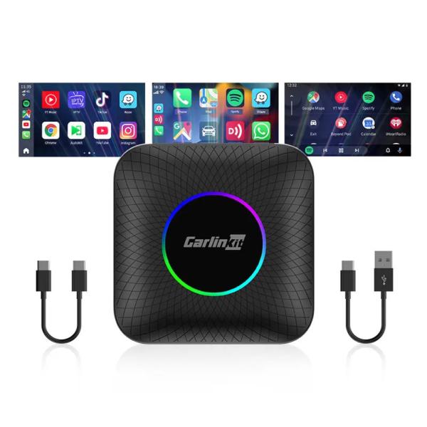 Andriod Box TBox-Ambient Dongle Android 13 SM6225 Wireless Adapter CarPlay  Android Auto  64GB FOTA Upgrade SIM TF Ai Box For YouTube Netflix