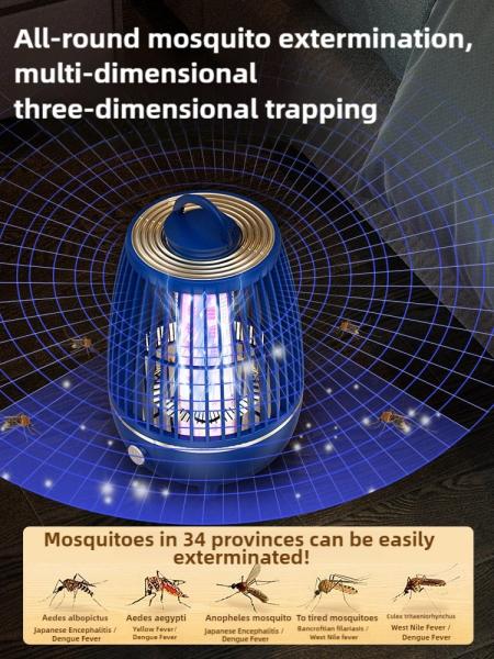 USB Rechargeable Bug Zapper Lamp With High Voltage 2700V Newest Design Cleaning Brush And Li Battery