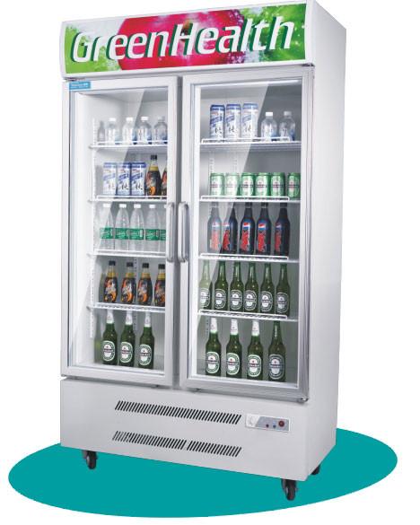 Congélateur droit commercial d'affichage de viande de supermarché pour les aliments surgelés avec la porte en verre