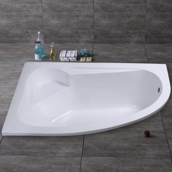 Customization Left Corner Acrylic Bathtub with Separatable Front Panel Built in Tub