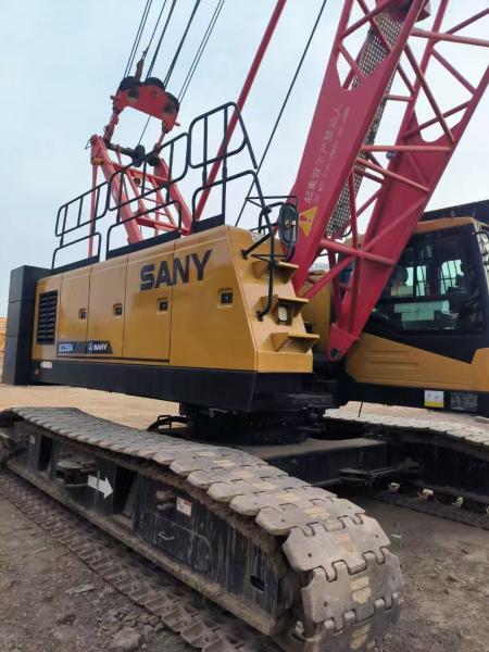 SANY SCC550C-55T Used Crawler Crane 242 HP 180 KW With 55 Ton Lifting Capacity