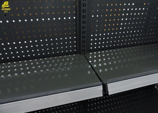 Perforated Backing Gondola Store Shelving , Double Sided Convenience Store Display Racks