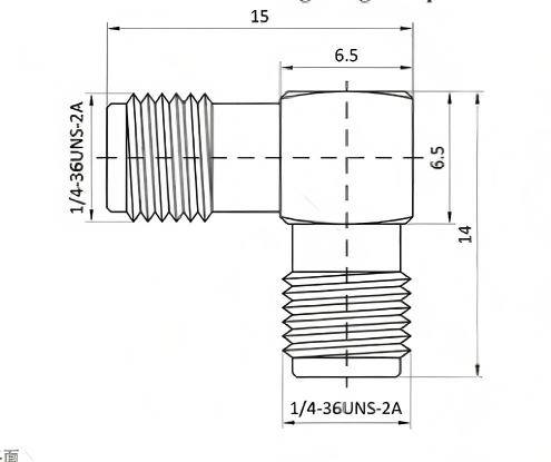 DC-6GHz SMA-KWK SMA Female To Female Right Angel Adapter