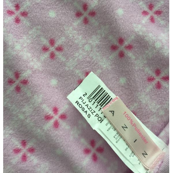 Super Comfortable V-neck Women's Winter Pajamas with Long Sleeve in Full Print Fleece