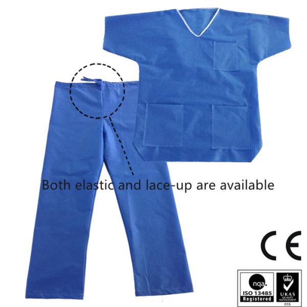 S&J Disposable scrub suit uniform non woven material  scrub suit Medical Uniform Women and Man Scrubs Set