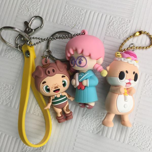 Personalized Cute PVC Anime Figures Keychain Charm Accessories