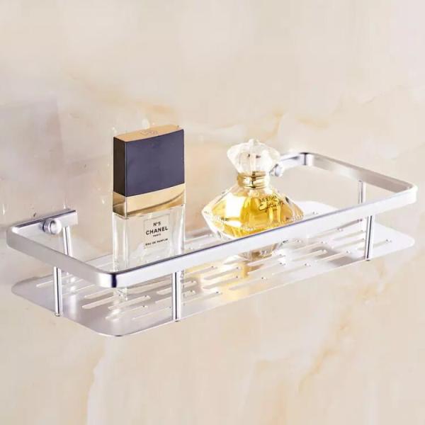 Single layer shelving Bathroom Rack Durable Stainless Steel Wall Mountable