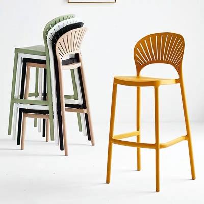 Modern Plastic Bar Stools for Kitchen Restaurant Cafe