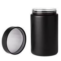 2 oz 3 oz 4 oz 5 oz de color negro mate resistente a los niños Envasado de flores Envasado de vidrio con tapa de tornillo de plástico negro