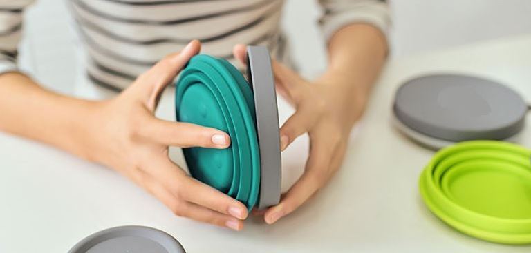 Шар на открытом воздухе складчатости набора, силикона Tableware силикона и портативный набор столового прибора для на открытом воздухе пикников и перемещения