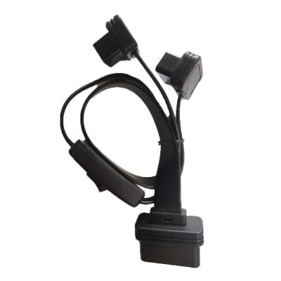 Cabo do cabo de extensão dos diagnósticos Obd2 do carro prático com interruptor