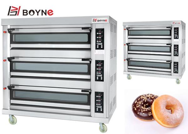Industrial Commercial Kitchen Oven Double Deck Four Trays Gas Oven Baking Equipment