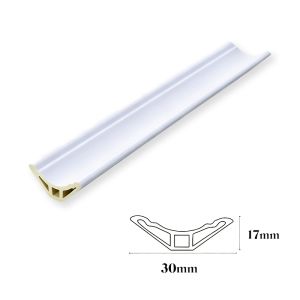 30x17mm Formaldehyde Free PVC Fluted Internal Corner Trim Bamboo Wood Fiber Versatile Wall Protection Design