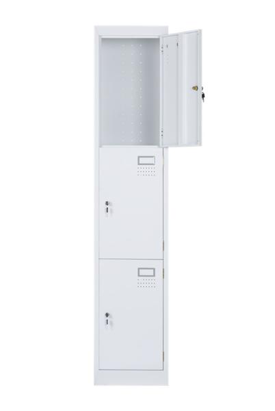 Office Staff Metal Lockers 3 Doors Gym Clothes Storage