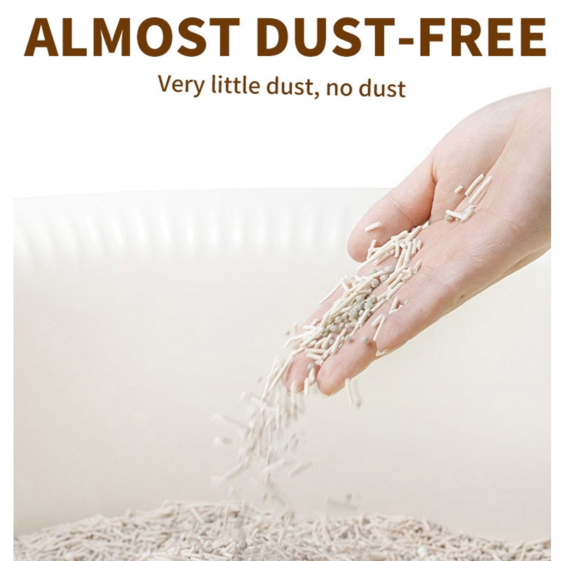 Natural Eco-Friendly Pet Products with Pea Fiber Excellent Clumping Flushable Low Dust-Free Tofu Cat Litter 