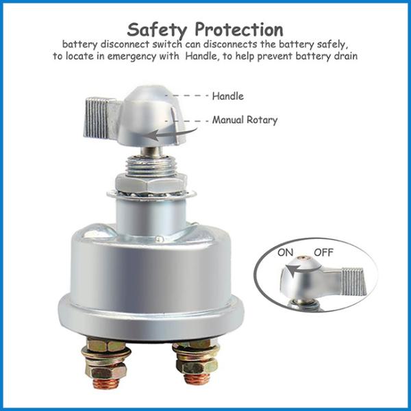 interruptor de desconexión rápida de la batería del amo del coche camión del poste de 12V 125A 2 resistente