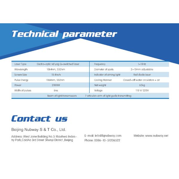 2019 Popular Nubway Q Switched Nd Yag long pulse laser tattoo laser removal machine