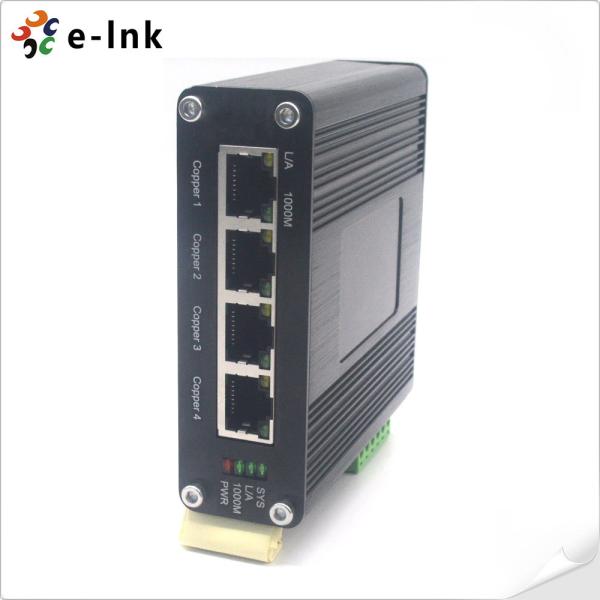 産業用4ポート10/100/1000Base-T + 1ポート100/1000Base-X SFPイーサネットスイッチ 110~230VAC入力