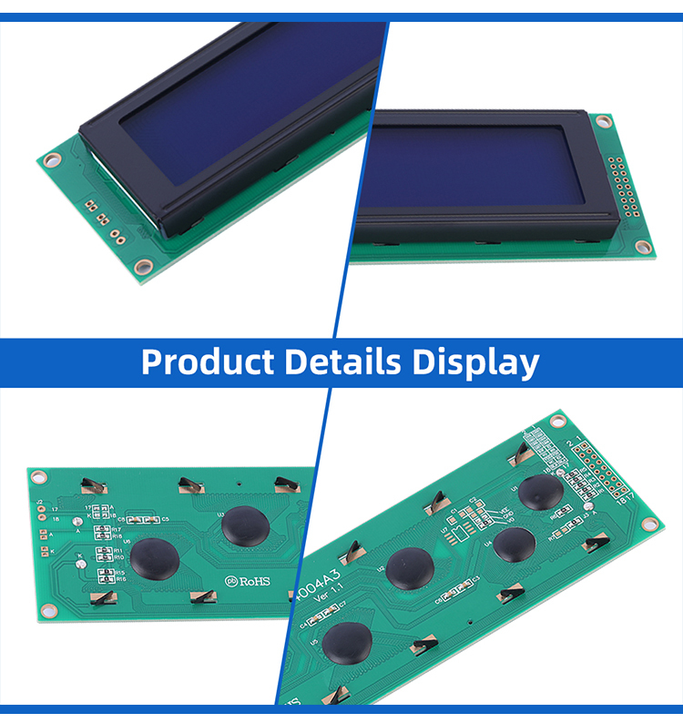 Russian Blue Film White Letters 4004A3 4X40 4004 Character LCD Module ST7066U LCM Parallel Port