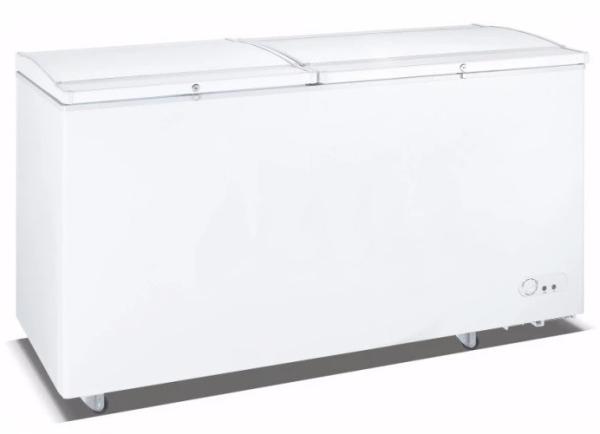 Low Power Top Open Double Solid Door Commercial Deep Freezer For Food , Meat ,Ice Cream 858L