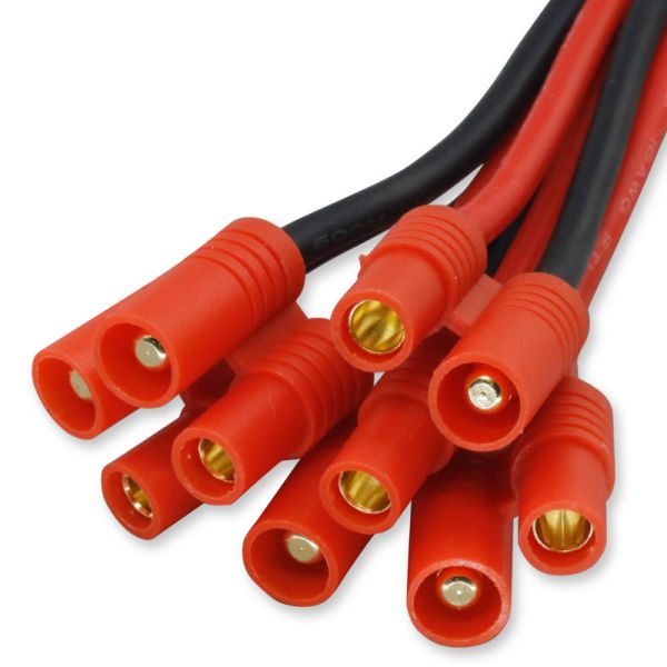 Electronic Wire Harness | Custom 30A Rated 3.5mm Gold-Plated Banana Plug Extension Cable Assembly for Quadcopter Aerial UAV | China Electronic Wire Manufacturer