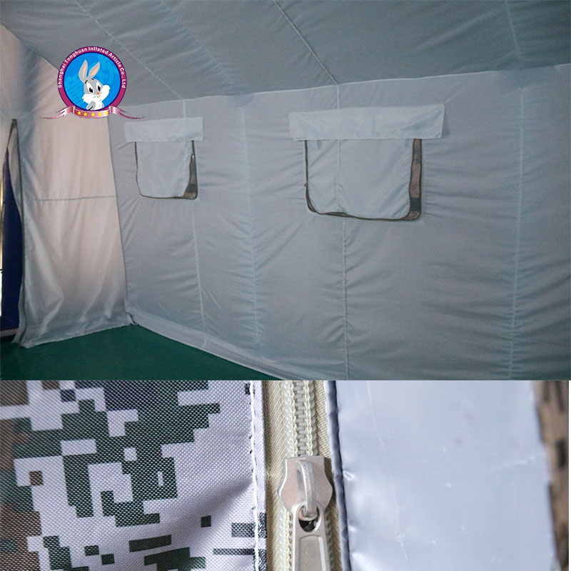 Inflatable Medical Tent Custom Emergency Shelter Oxford Fabric Air Beam Structure Rescue Camp Field Treatment Layout and Outdoor Deployment Solution