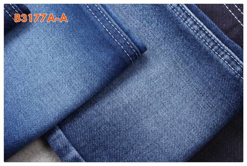 Spx Ctn 23 ткани 73 джинсовой ткани полиэстера хлопка Tr 9,5 Oz связанный фальшивкой Lycra поли 1