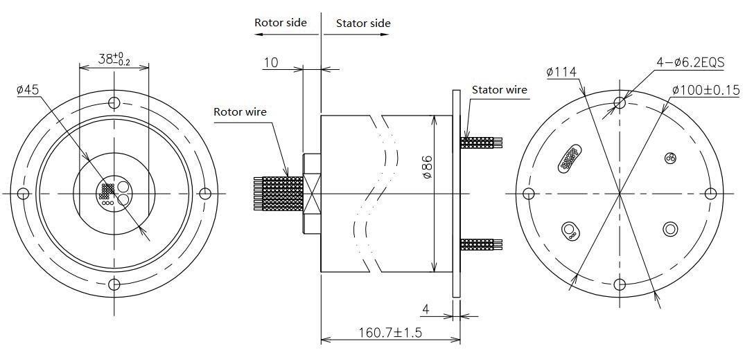 кольцо выскальзывания 4*10A 100 Rpm промышленное для автоматической обматывая машины
