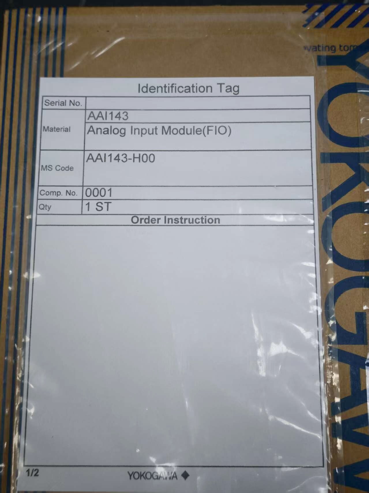 YOKOGAWA AAI143-H00 16-Channel Isolated Analog Input Module