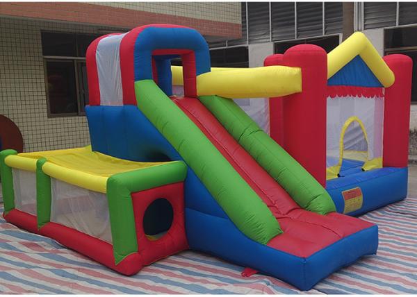 6L X 4W X 3H Mini Commercial Bounce House Combos , Inflatable Bouncers With Tunnel