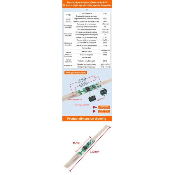 2S Lithium Battery BMS Lifepo4 PCB PCBA Assembly PCBA Printed Circuit Board For Electrical Tools